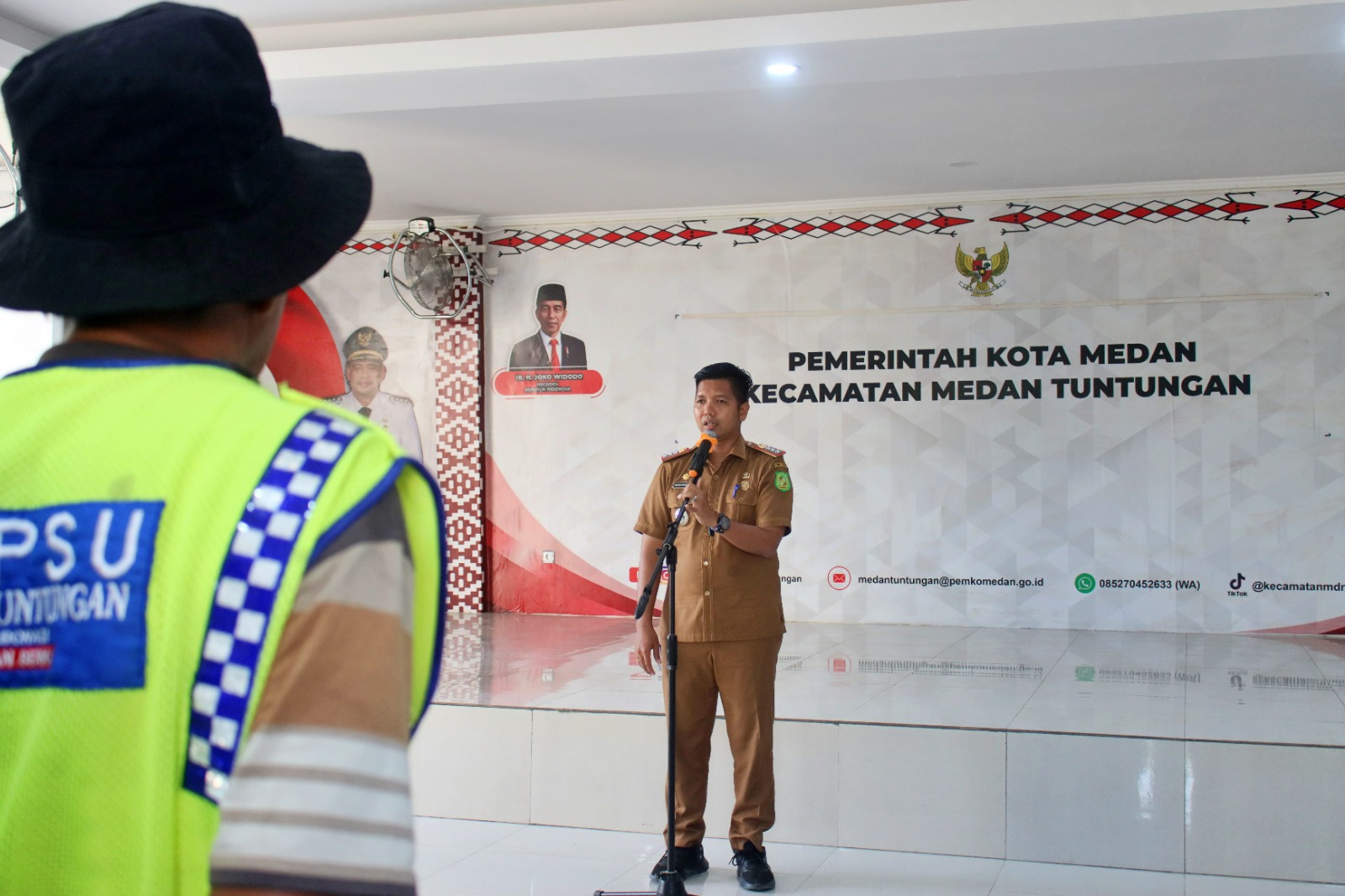 Camat gelar Apel P3SU Persiapan Gotong Royong Bersih - bersih Sungai Deli